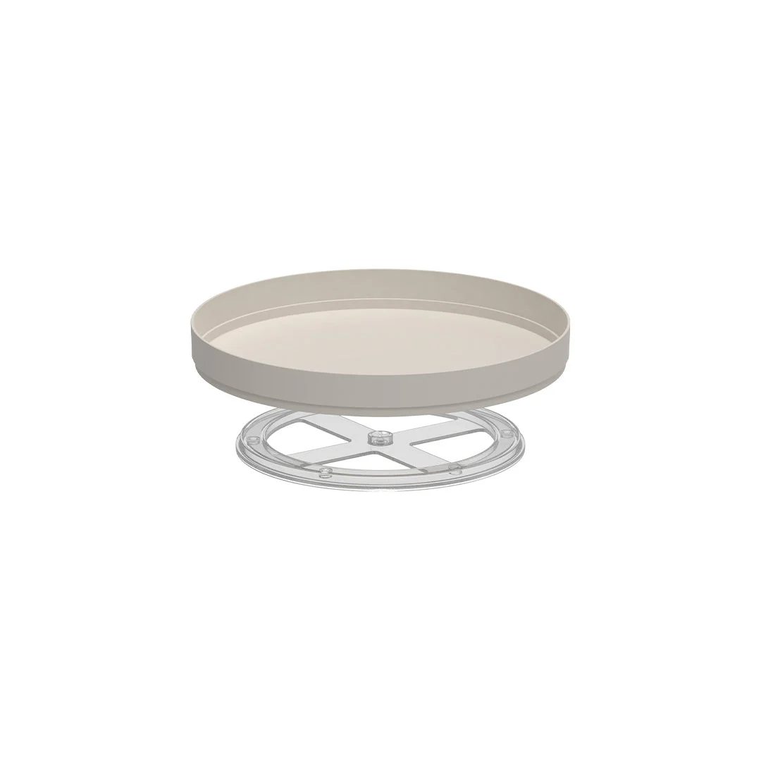 Organizador Giratório Lume Plástico Bege 25,5cm