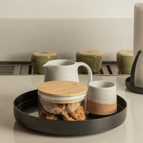 Organizador Giratório Lume Plástico Preto 25,5cm