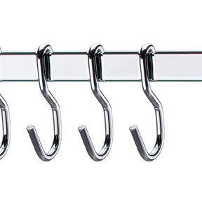 Barra De Cozinha 30 Cm Porta Utensílios 6 Ganchos Cromada