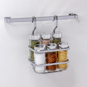 Barra De Cozinha 30 Cm Porta Utensílios 6 Ganchos Cromada