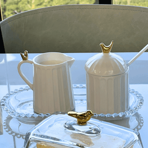 Leiteira Cerâmica Branca 180ml Colibri