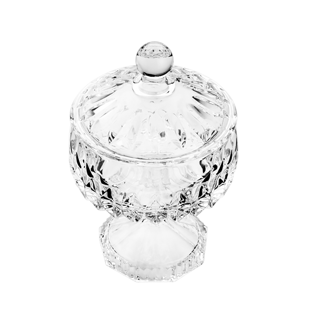 Bomboniere Potiche Louise de Cristal com Pé 18cm