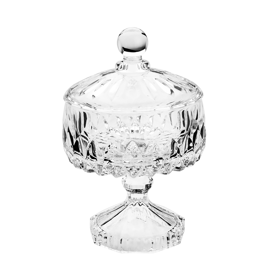 Bomboniere Potiche Louise de Cristal com Pé 18cm