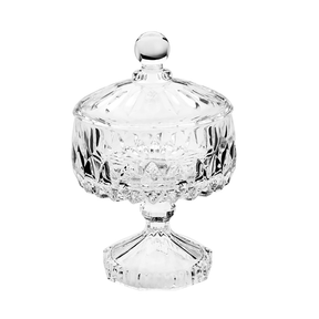 Bomboniere Potiche Louise de Cristal com Pé 18cm