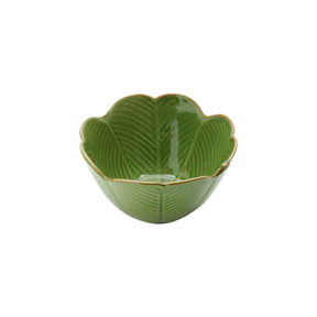 Bowl Centro de Mesa Decorativo de Ceramica Banana Leaf Verde 16cm