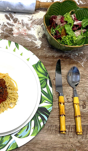 Bowl Centro de Mesa Decorativo de Ceramica Banana Leaf Verde 16cm