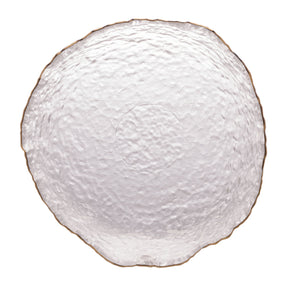 Bowl Cristal de Chumbo Martelado com Borda Dourado Taj 19cm