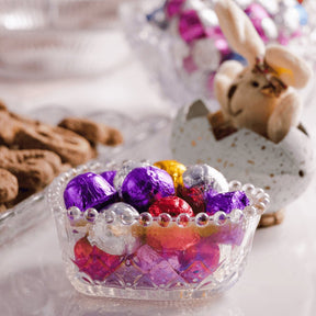 Bowl de Vidro Coração Balls Rainbow Furta-Cor Metalizado 13,5cm