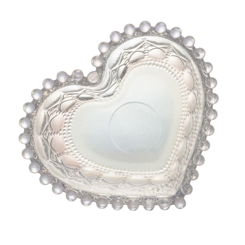 Bowl de Vidro Coração Balls Rainbow Furta-Cor Metalizado 13,5cm