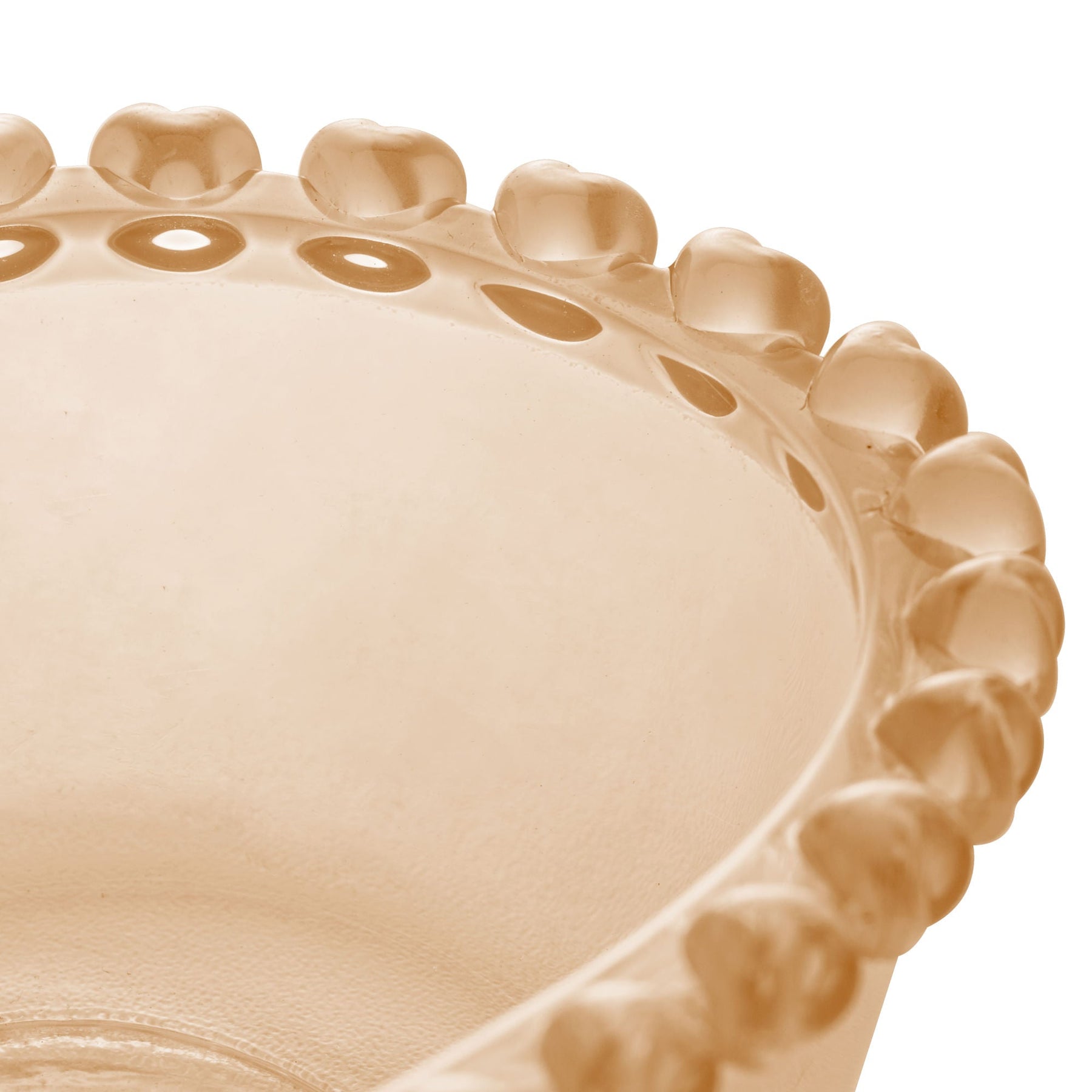 Bowl em Formato de Coração Âmbar Metalizado 13,5cm