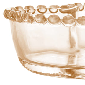 Bowl em Formato de Coração Âmbar Metalizado 13,5cm
