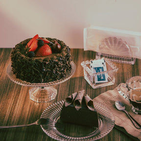 Bowl Quadrado de Cristal Coração Pearl Transparente 8,5cm