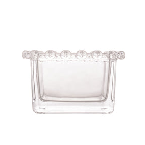 Bowl Quadrado de Cristal Coração Pearl Transparente 8,5cm