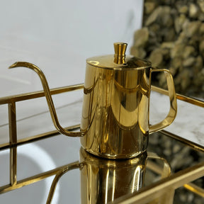 Bule Bico Fino em Aço Inox Dourado 600ml