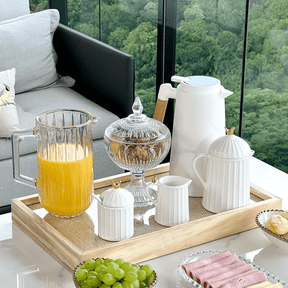 Bule com Tampa em Cerâmica Branco 600ml Colibri