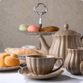 Bule de Porcelana Petala Areia Matt 950ml