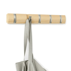Cabideiro Flip em Madeira com 5 Ganchos
