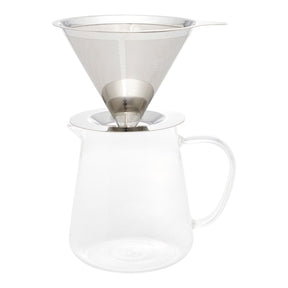 Cafeteira de Vidro Borossilicato com Filtro em Aço Inox 750ml