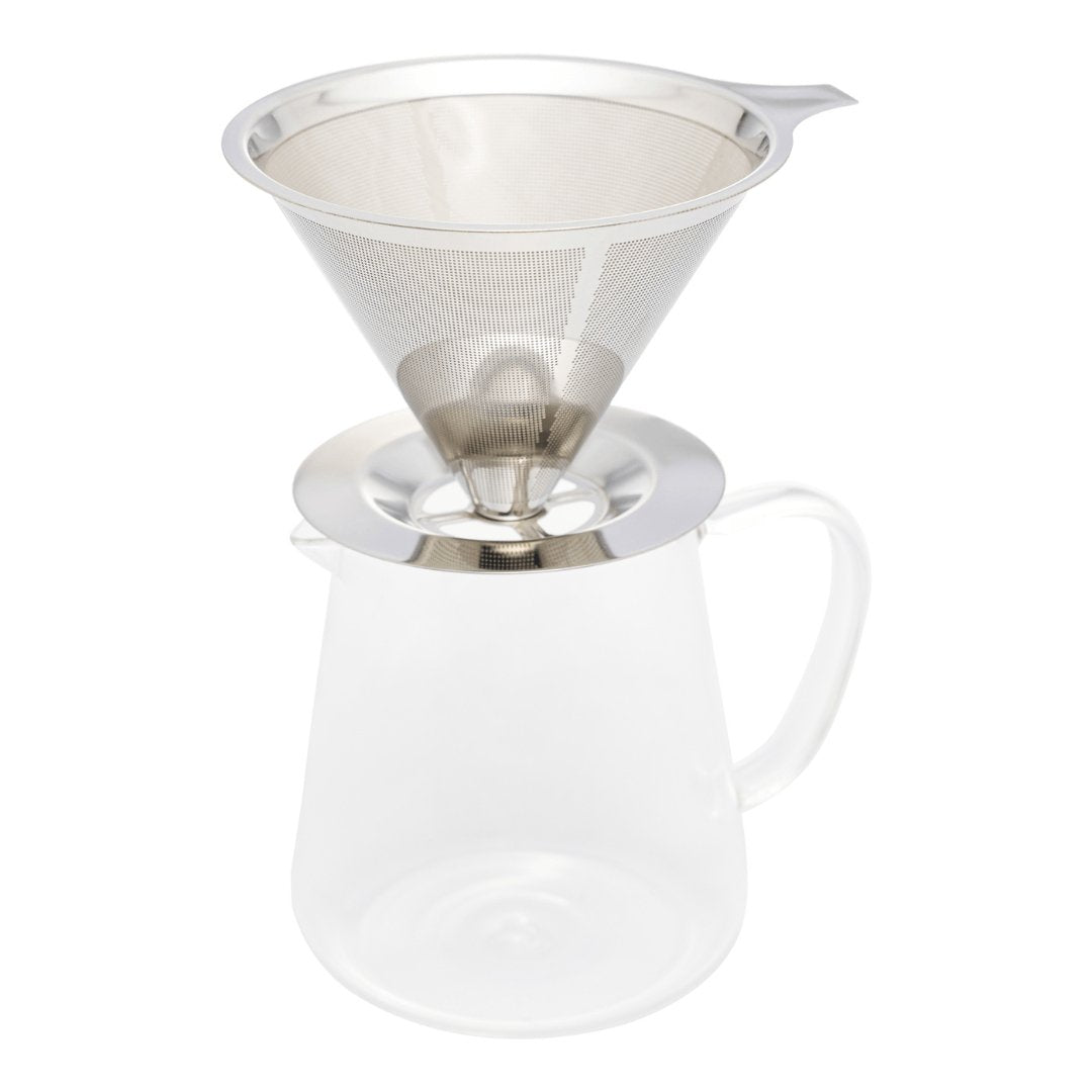 Cafeteira de Vidro Borossilicato com Filtro em Aço Inox 750ml