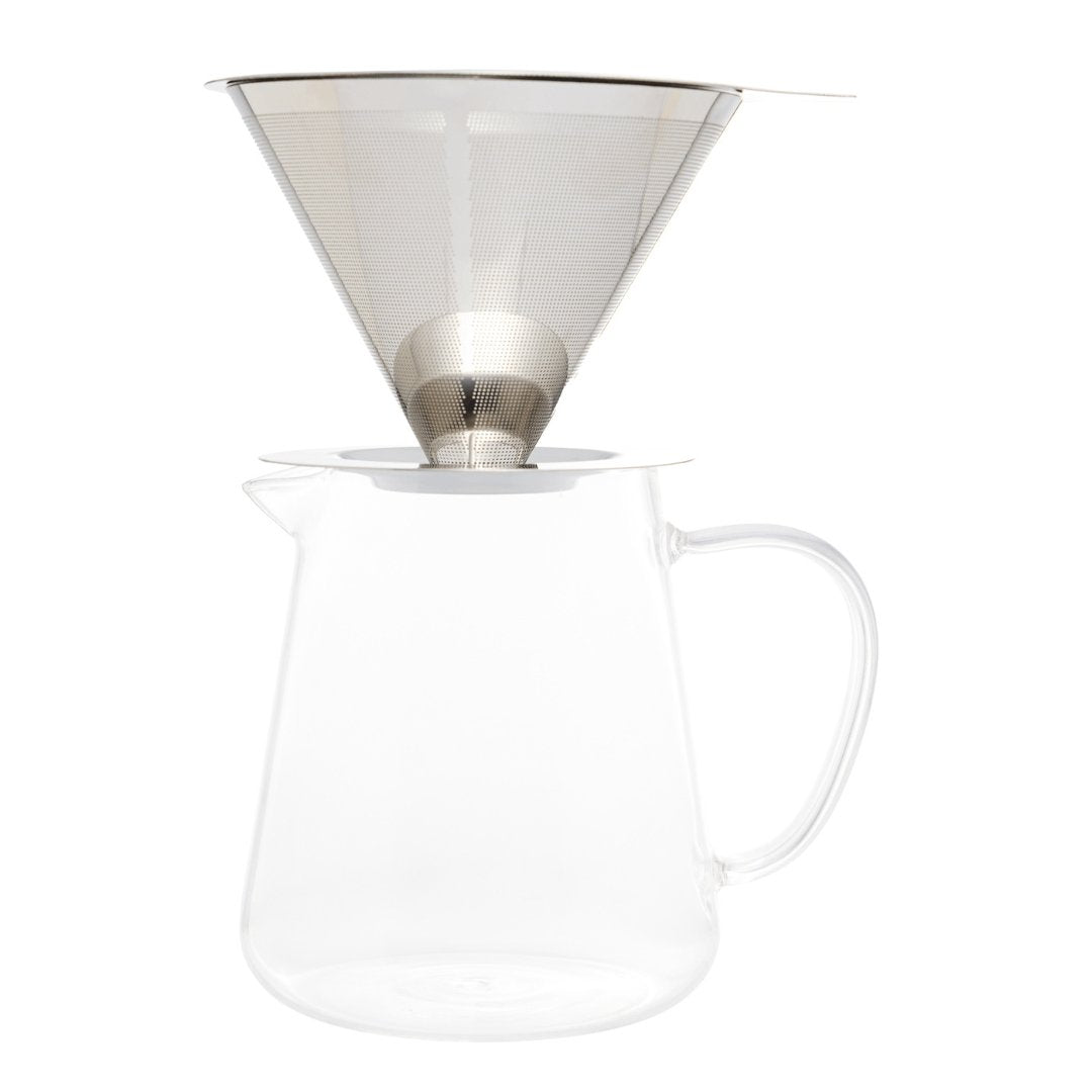 Cafeteira de Vidro Borossilicato com Filtro em Aço Inox 750ml