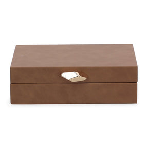 Caixa Decorativa em MDF e PU Marrom 24cm G