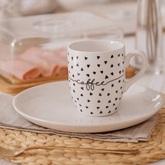 Caneca de Porcelana Coffee Coração Branca 350ml