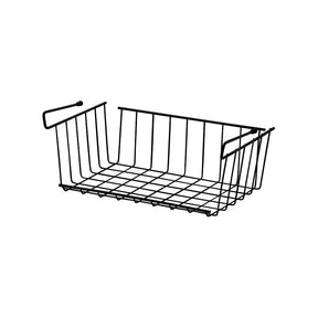 Cesto Organizador de Armário Médio 37,5cm Preto Cozinha Moderna