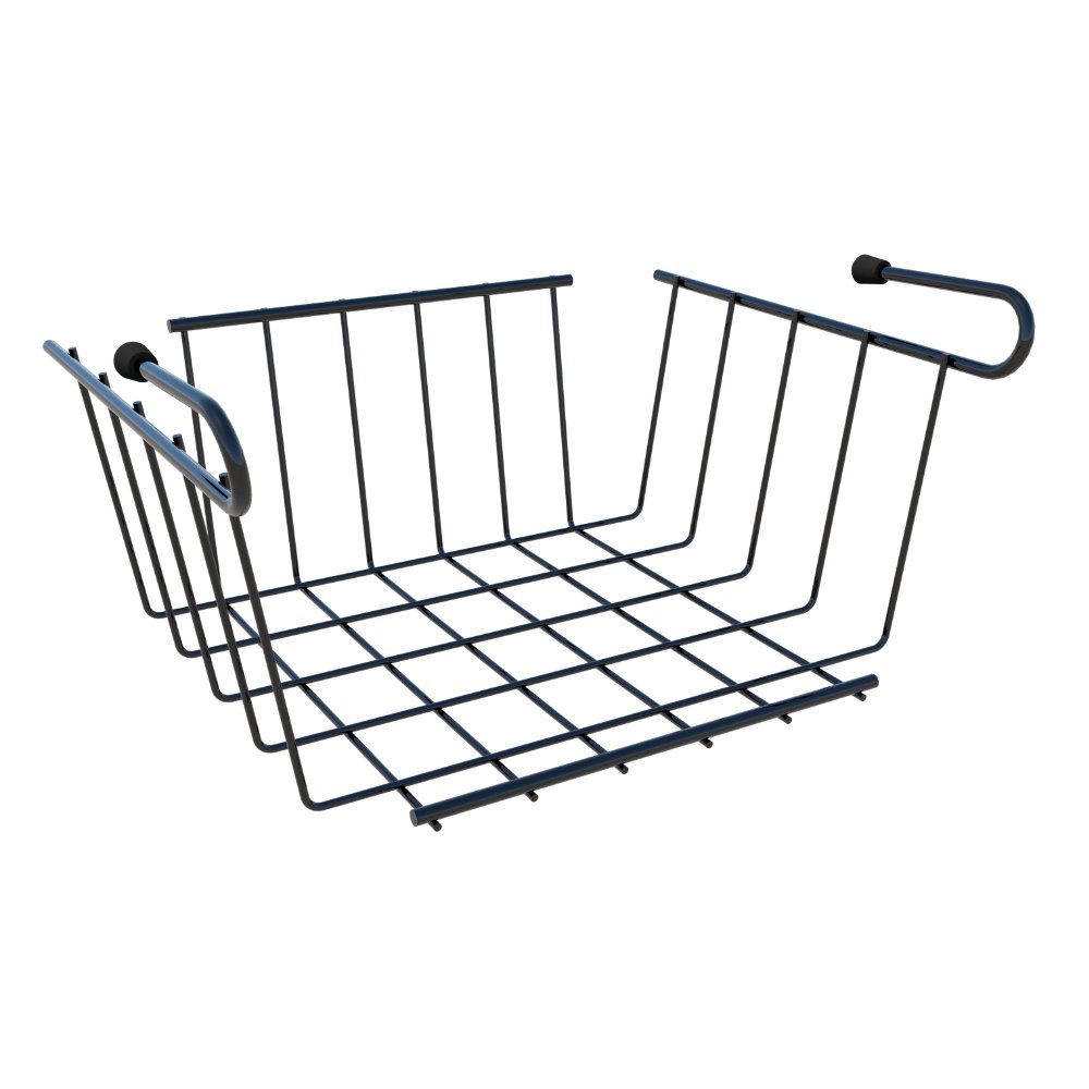 Cesto Suspenso Organizador Armário Pequeno Preto - 25,5 cm