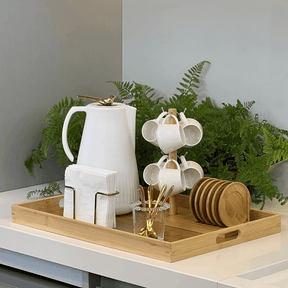 Conjunto de Xicaras para Café com Pires e Suporte Oasis 7 Peças