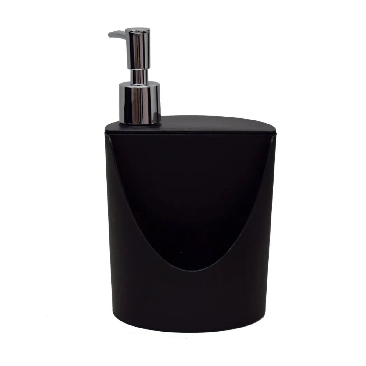 Conjunto para Pia de Cozinha Preto Escorredor Lixeira Dispenser Porta Talher 4 Peças