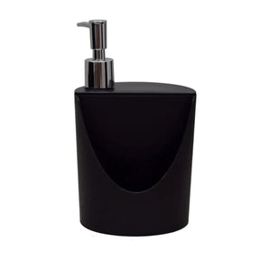 Conjunto para Pia de Cozinha Preto Escorredor Lixeira Dispenser Porta Talher 4 Peças