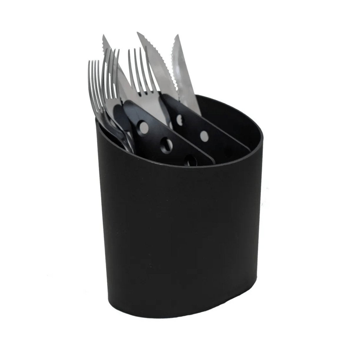 Conjunto para Pia de Cozinha Preto Escorredor Lixeira Dispenser Porta Talher 4 Peças