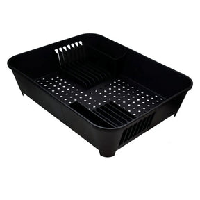 Conjunto para Pia de Cozinha Preto Escorredor Lixeira Dispenser Porta Talher 4 Peças