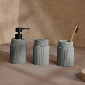 Pote Decorativo em Cimento Cinza 11,5cm