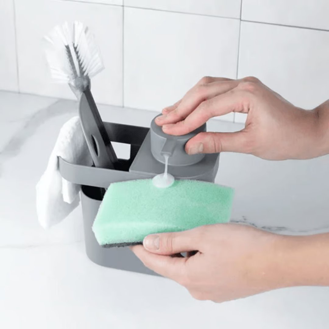 Dispenser de Detergente e Organizador Trium Chumbo 650ml