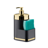 Dispenser Porta Detergente Organizador de Pia Preto e Dourado
