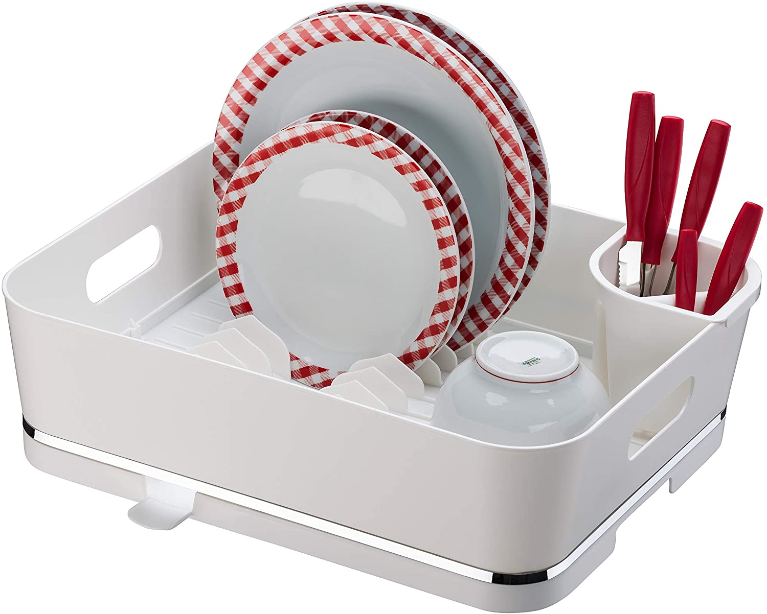 Escorredor De Louças Branco Com Bico Para Escorrer Água