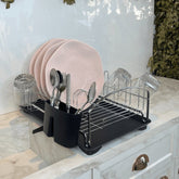 Escorredor De Louças Com Bandeja Cromado 10 Pratos 8 Copos