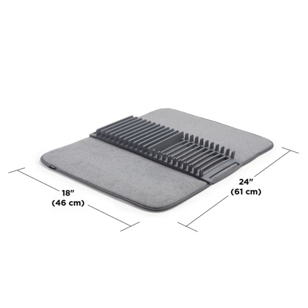 Escorredor de Louças com Tapete Udry Cinza