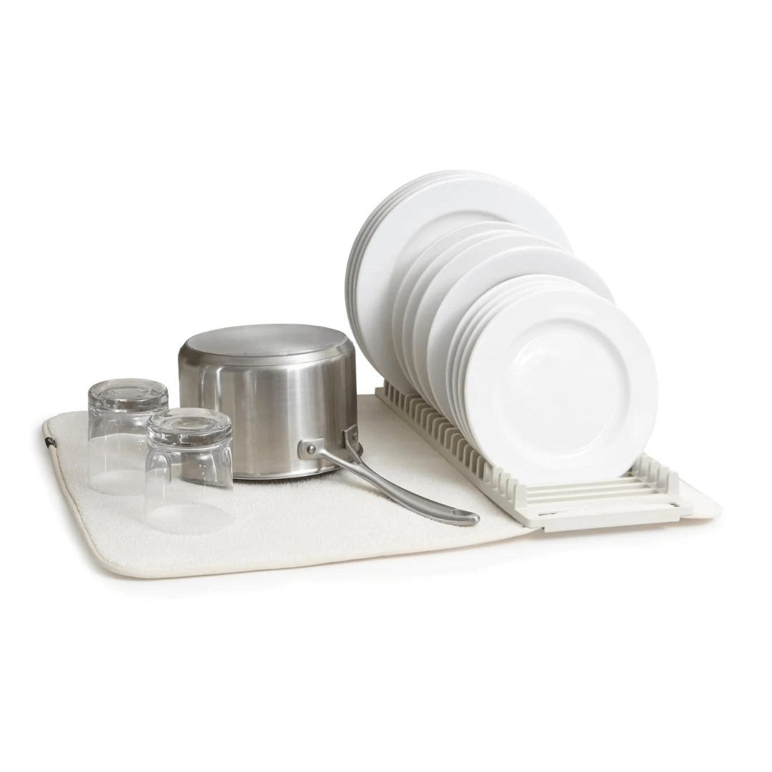 Escorredor de Pratos com Tapete Udry Bege