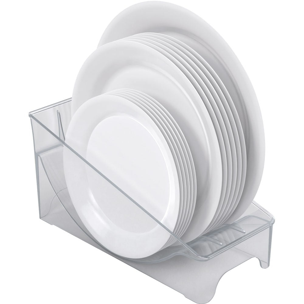 Escorredor de Pratos Transparente Capacidade 12 Pratos