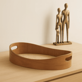 Bandeja de Madeira com Fibra Natural 40,5cm