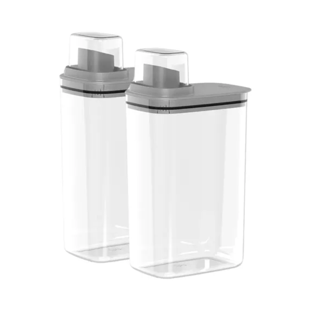 Kit 2 Dispenser Organizador de Lavanderia Chumbo 2,3 L