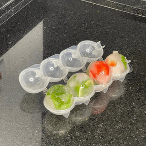 Forma para Gelo 4 Cavidades Redondas de Plástico 250ml