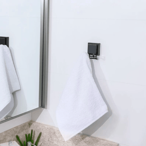 Gancho Duplo de Parede Ventosa Preto Fosco Suporta 3KG