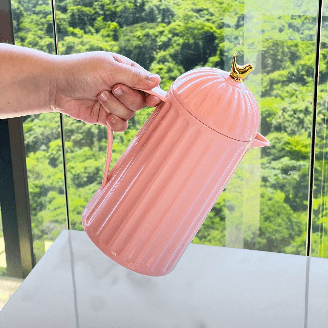 Garrafa Térmica de Plástico Bird Rosa 600ml