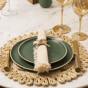 Guardanapo Avulso Coloratta com Franjas Natural 45cm