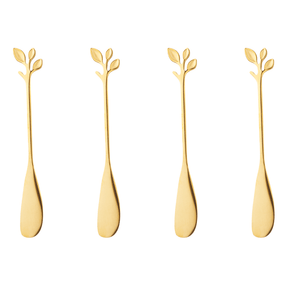 Jogo 4 Espátulas em Aço Inox  Dourado