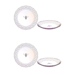 Jogo 4 Pratos de Sobremesa Rainbow Bee 20cm