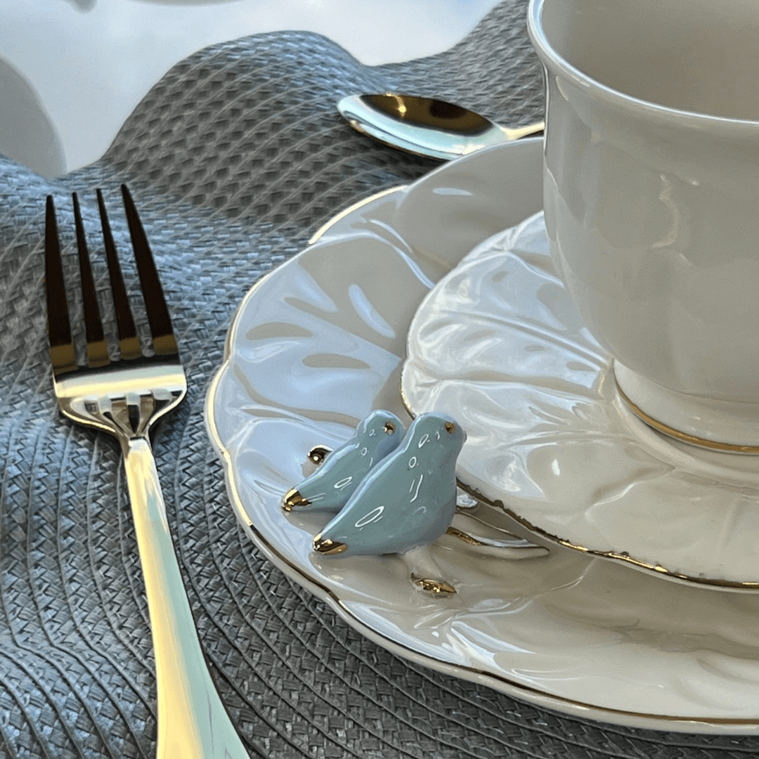 Jogo Americano Redondo Babado Prateado 38cm